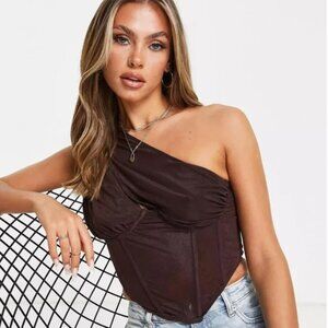 🍀3/$20🍀 Brown Corset Top NWOT